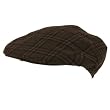 Plaid Snap front Ivy Cabbie Driver Hat Cap Charcoal Large Extra Large