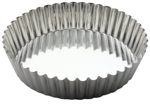 SCI Scandicrafts Fluted Deep Tart/Quiche Mold, Fixed Bottom 10.25-inch Diameter by 2-1/8-inch Deep