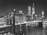 Art Poster Print - Top View, Brooklyn Bridge - Artist: Henri Silberman - Poster Size: 32 X 24 inches