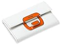 Prada Women's Leather Key Holder, Bianco/Arancio