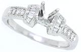 0.21ct Diamond Bridal Semi Mount Ring in 14 Kt White Gold