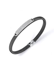 Sterling Silver - Silver Cubic Zirconium Bangle