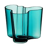 iittala Aalto 4-3/4-Inch Glass Vase, 2006 Anniversary Petrol Blue