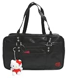 《Hello Kitty/ハローキティ》PVCレザースクールバッグ/可愛いぬいぐるみ付き♪