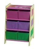 4Gr8 Kidz Pink Series Kids Storage with 6 Durable Fabric Bins