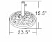 DC America UBP28281-BR Cast Stone Umbrella Base, Made from Rust Free Composite Materials, Bronze Powder Coated Finish