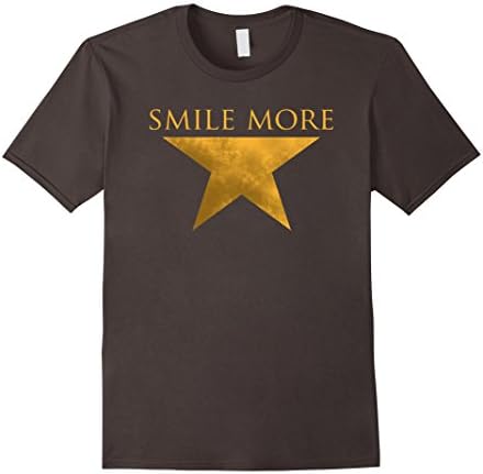 Men's Smile More T-Shirt | Hamilton | Burr | Broadway | Gift XL Asphalt
