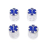 Star of Life - EMT RN Tire Rim Valve Stem Caps - Aluminum