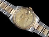 ROLEX MENS DATEJUST, SS STAINLESS STEEL 18K GOLD -16233