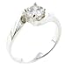 Sterling Silver Round Cut Cz Twist Promise Wedding Engagement Solitaire Ring