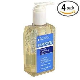 Purpose Gentle Cleansing Wash, 6-Ounce Pump Bottles (Pack of 4)