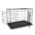 30" black dog cage with two doors by Doghealth EC30 + free travel bowl