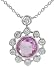 Sterling Silver Polished Bezel Set CZ Necklace