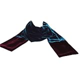 Teal Blue and Merlot Velvet Carferee Scarf