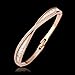 LEKANI Women Fashion Jewelry Alloy Crystals 18K Rose Gold Plated Bangle Bracelets