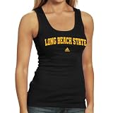 NCAA adidas Long Beach State 49ers Ladies Black Sideline Arch Tank Top (Medium)