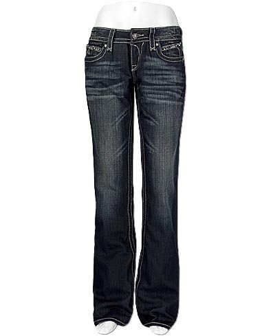 Jean Femme Rock Revival Taille 26 - Coupe Boot Céline Vieilli Avec Embellishments