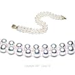 Double Strand 7-7.5 Inches 6-6.5mm White Freshwater Cultured Pearl Bracelet