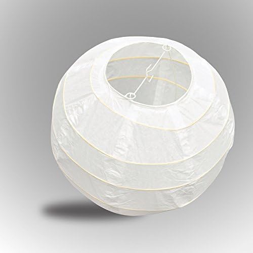 Leadsun Bamboo Irregular Paper Lantern Lampshade Pendant Light (White , 18inch)