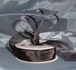 Sheer Organza Ribbon Mono Edge - 5/8" - 25 Yards (75 FT) - Black