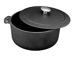 Sante 6 Quart Pot with Lid Cast Iron With True Seasoned Interior