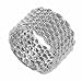 Sterling Silver Designer Mesh Ring