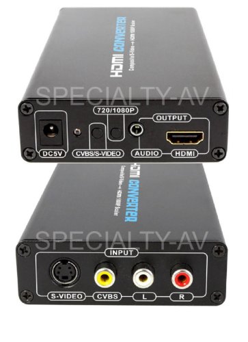 Composite RCA S-Video Audio to HDMI 720p/1080p Converter Scaler Adapter, SPECIALTY-AV model # SP-CH8