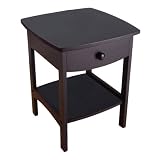 Winsome Wood End Table/Night Stand with Drawer and Shelf, Black by Winsome Wood