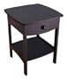 Winsome Wood End Table/Night Stand with Drawer and Shelf, Black