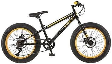 New Mongoose Boy's Fat Tire Massif Mountain Bike - Black/Yellow (20")- PUNPUN Store