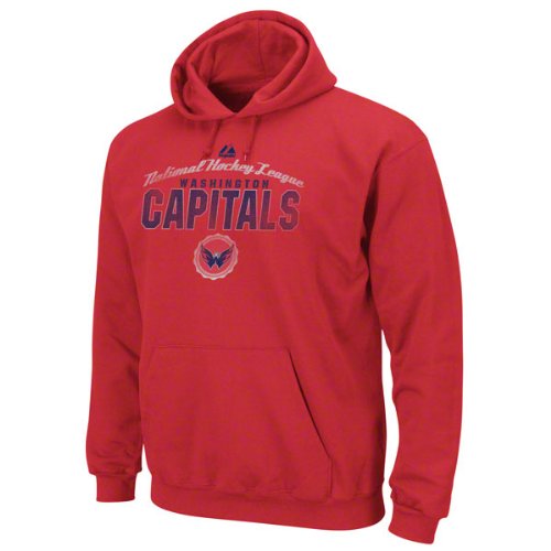 Majestic Washington Capitals Red Streamline Hoodie Sweatshirt (Medium)