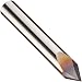 Niagara Cutter CM260 Carbide Chamfering Mill, TiAlN Coated, 2 Flutes, 60 Degree Chamfer End, 5/16" Cut Cutting Length, 3/8" Diameter