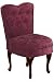 Kitchen & Housewares : Delmar Heart-back Chair Without Skirt Burgundy Damask