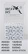 16mm d6 Round Cornered Opaque Orca Whale Dice