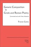 Generic composition in Greek and Roman poetry