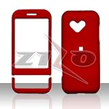 Dark Red Rubber Feel Snap-On Cover Case Cell Phone Protector for HTC G1 Android + Lanyard Gift