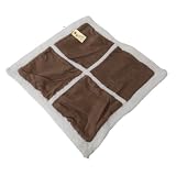 Faux Suede Squares Design Cushion Cover