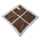 Faux Suede Squares Design Cushion Cover
