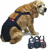 Joybies Durable Denim Piddle Pants(tm) for Large Male Dog (Measuring 17-19 from Collar to Base of Tail)