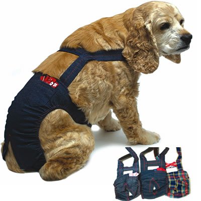 Joybies Durable Denim Piddle Pants(tm) for X Small Female Dog (Measuring 11-13 From Collar to Base of Tail)