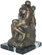 The Kiss by Rodin, Bronze Finish