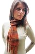 Handmade Lightweight Baby Alpaca Scarf - Terracotta Mist (Medium Size/Classic Fringes/Men/Women)