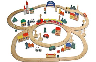 Childrens Toyshop  Toys : Electronic Wooden Train Set