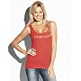 bebe Scoop Ribbed Rhinestone Tank