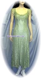 Vonda D Hanky Hem Dress in Sage
