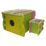 Kids Cars Interlocking Foam Chair and Table Set