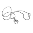 Om Symbol Jewelry Sterling Silver Pendant with Chain 1.25 inches