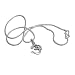 Om Symbol Jewelry Sterling Silver Pendant with Chain 1.25 inches