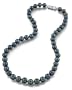 8.0-8.5mm Japanese Akoya Black Pearl Necklace - AA+ Quality