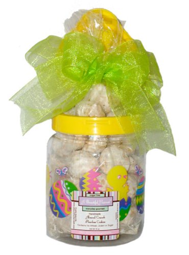 Sugar Free, Gluten Free, Wheat Free Iced Almond Crunch Cookies In Easter Jar by A Bountiful Harvest